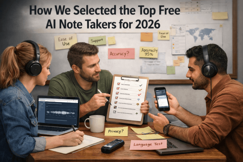 How We Selected the Top Free AI Note Takers for 2026
