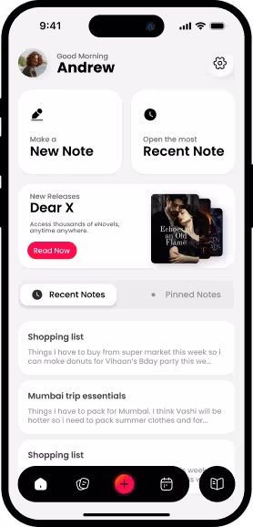 Voicetonotes Light Mode Interface Mockup
